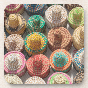 Colourful Woven Hats Coaster