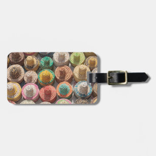 Colourful Woven Hats Luggage Tag