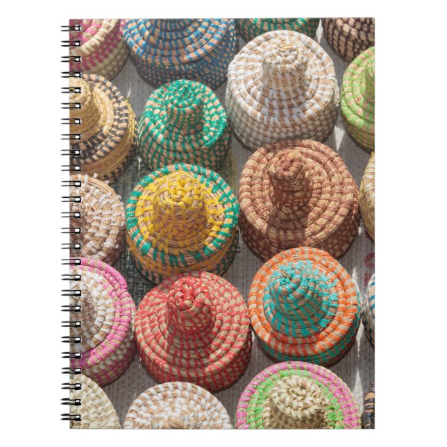 Colourful Woven Hats Notebook (Front)