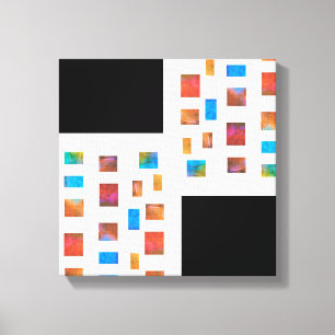 colourful wrapped canvas modern chic abstract art