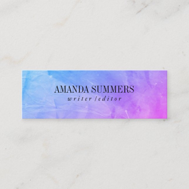 Colourful Wrinkle Texture Mini Business Card (Front)