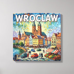 Colourful Wroclaw Cathedral Square Canvas Print