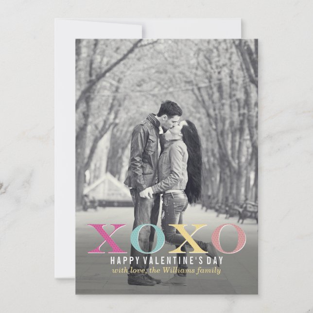 Colourful XOXO | Valentine's Day Cards (Front)