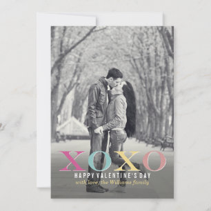 Colourful XOXO   Valentine's Day Cards