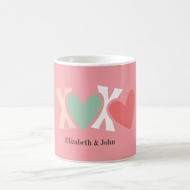Colourful "XOXO" Valentine's Day    Coffee Mug (Center)