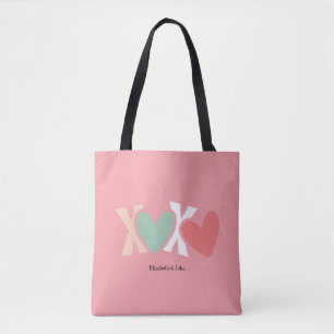 Colourful "XOXO" Valentine's Day   Tote Bag