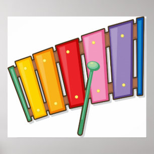Colourful Xylophone Poster