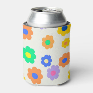 Colourful Y2K Small Flower Indie Pattern Can Cooler