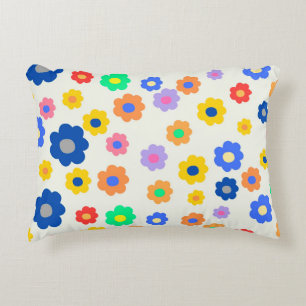 Colourful Y2K Small Flower Indie Pattern Decorative Cushion