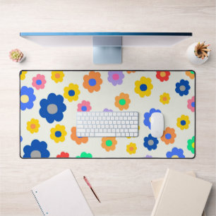 Colourful Y2K Small Flower Indie Pattern Desk Mat