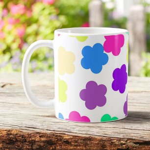 Colourful Y2K Wildflower Bold Retro Spring Kitchen Coffee Mug