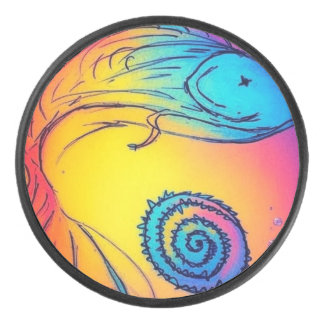 Colourful yaie fish hockey puck