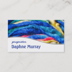 Colourful Yarn Shop Knitting Business Card