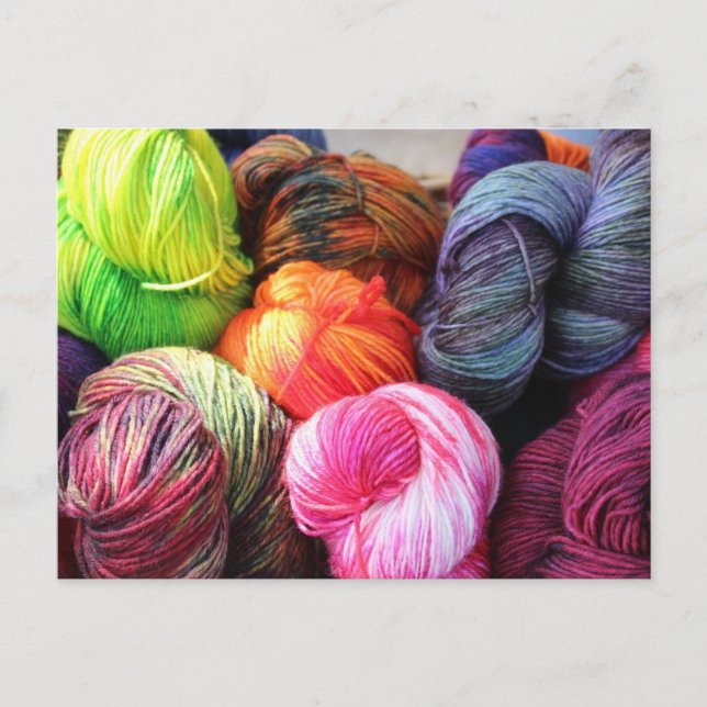 Colourful Yarn Skeins for Knitting, Crochet    Postcard (Front)