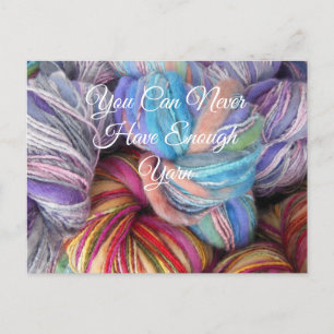 Colourful Yarn Skeins for Knitting, Crochet  Postcard