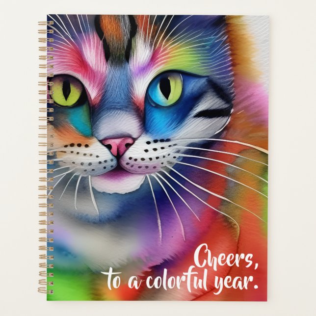 Colourful year Cat Planner (Front)