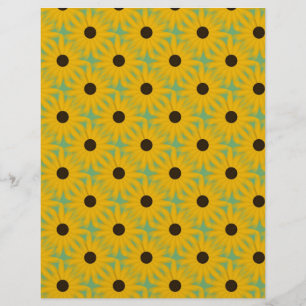 Colourful Yellow Daisies Floral Scrapbook Paper