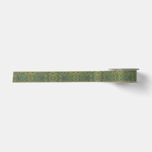 Colourful Yellow-Green Overtones Vintage Paisley Satin Ribbon