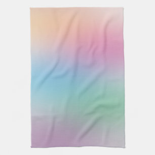 Colourful Yellow Green Pink Blue Purple Template Tea Towel