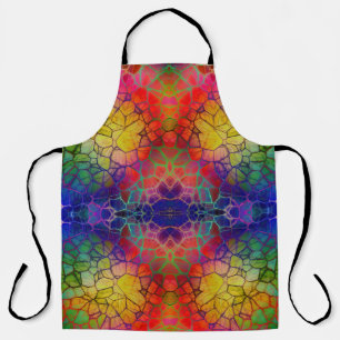 Colourful Yellow Orange Purple Mosaic Abstract  Apron