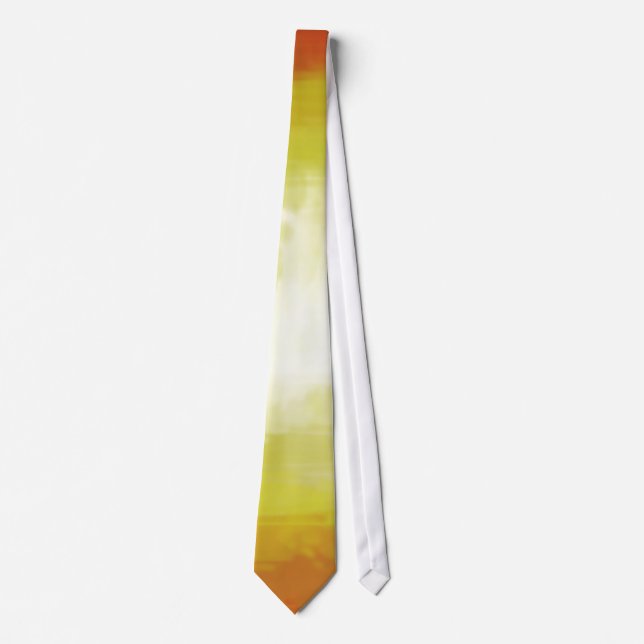 Colourful Yellow Red White Abstract Artwork Tie (Front)