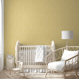Colourful, Yellow-White-Stripes Pattern Wallpaper