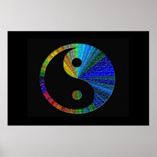 Colourful Yin And Yang Poster