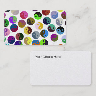 Colourful Ying Yang Pattern Business Card