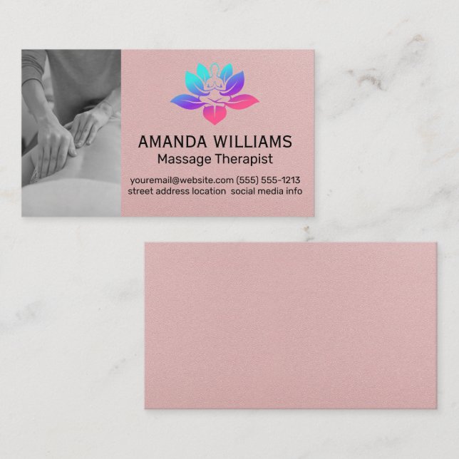 Colourful Yoga Logo Business Card (Front/Back)