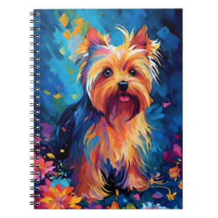 Colourful Yorkshire Terrier Notebook