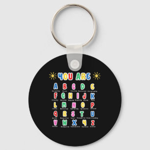 Colourful You Are Letters Alphabet Learn Abcs Teac Key Ring