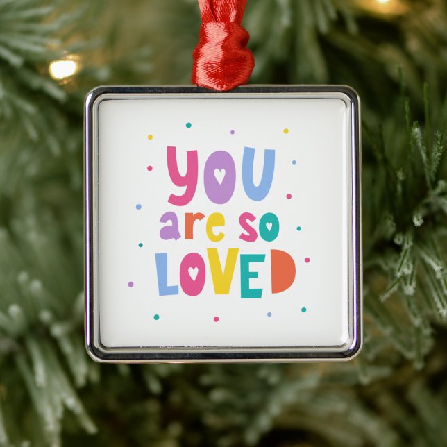 Colourful You Are So Loved Metal Tree Decoration (Tree)