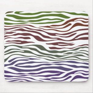 Colourful Zebra Abstract Mouse Mat