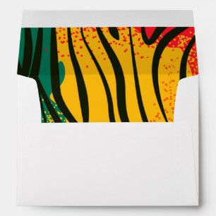 Colourful Zebra Animal Print Lined Envelope