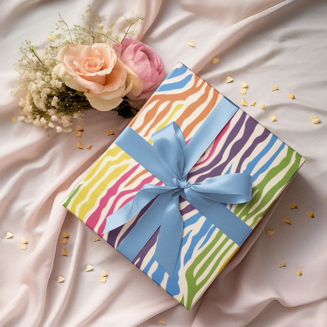 Colourful Zebra Pattern  Wrapping Paper (Creator Uploaded)