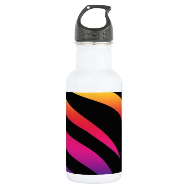 Colourful Zebra Print Gifts! 532 Ml Water Bottle (Front)