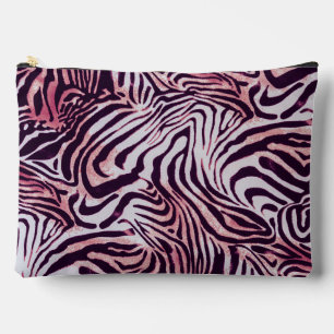 Colourful Zebra Stripes Pattern Accessory Pouch