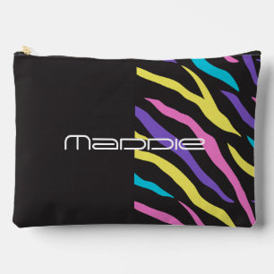 Colourful Zebra Stripes Pattern Accessory Pouch