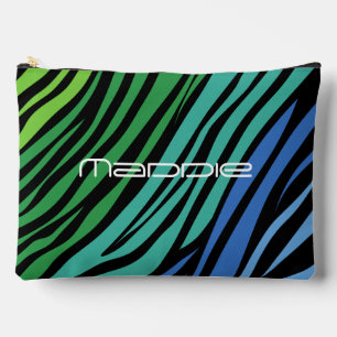 Colourful Zebra Stripes Pattern Accessory Pouch