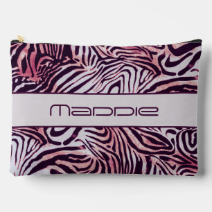 Colourful Zebra Stripes Pattern Accessory Pouch