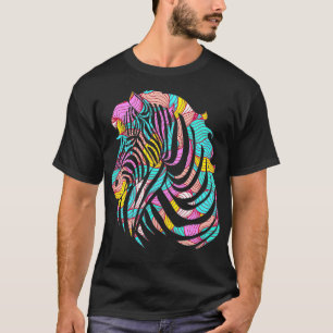 Colourful Zebra  T-Shirt