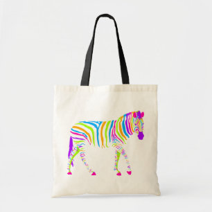 Colourful Zebra Tote Bag