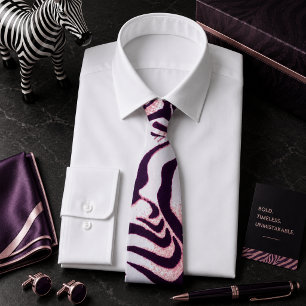 Colourful Zebra Wild Animal Pattern Tie