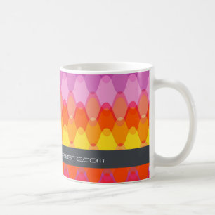 Colourful Zig Zag Waves Modern Abstract Pattern Coffee Mug