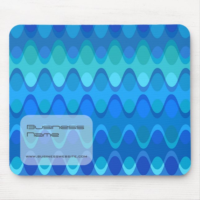 Colourful Zig Zag Waves Modern Abstract Pattern Mouse Mat (Front)