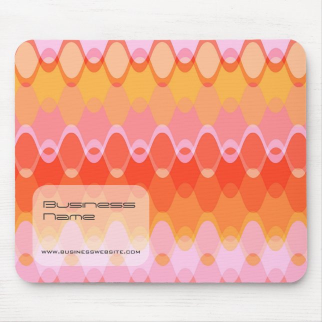 Colourful Zig Zag Waves Modern Abstract Pattern Mouse Mat (Front)