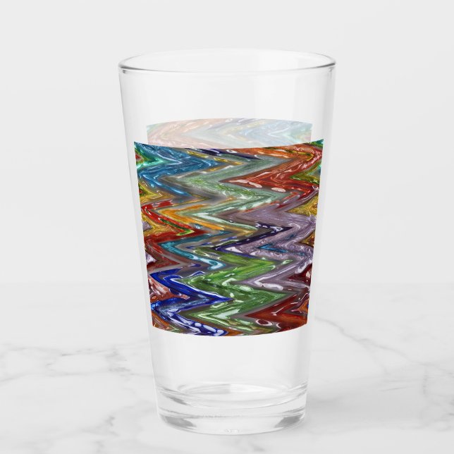  Colourful Zigzag #44 Glass (Front)