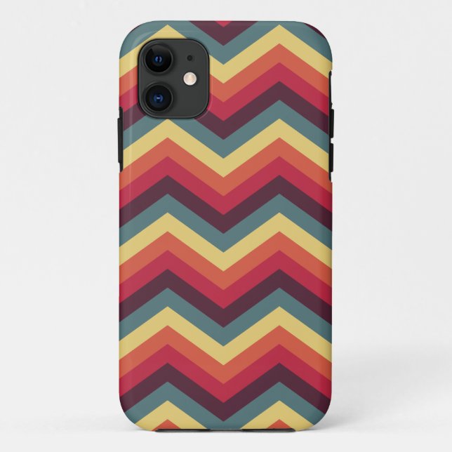 Colourful Zigzag Chevron Pattern Case-Mate iPhone Case (Back)