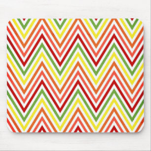 Colourful Zigzag Chevron Pattern Mouse Mat