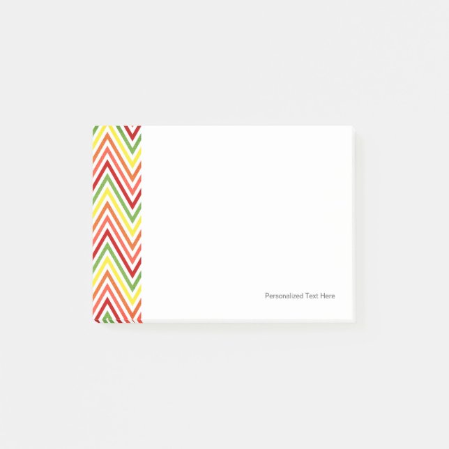 Colourful Zigzag Chevron Pattern Post-it Notes (Front)